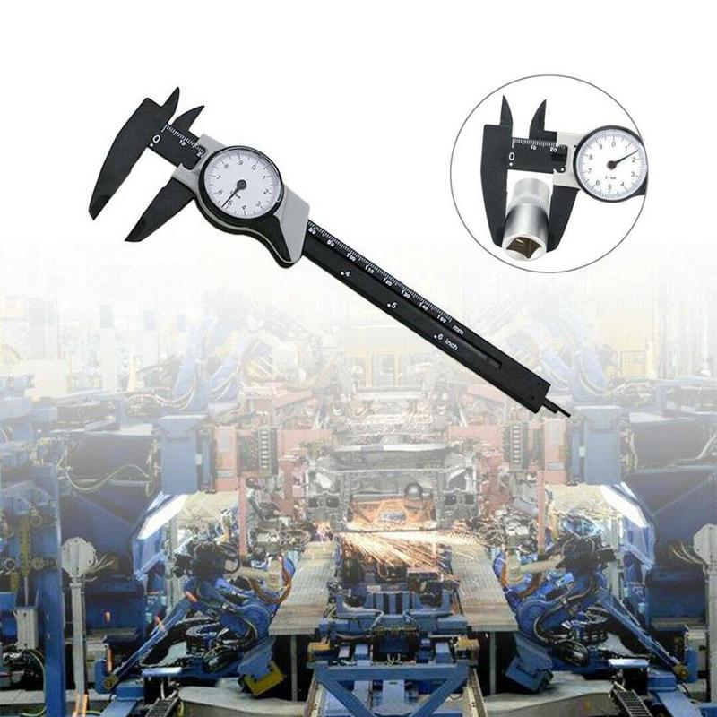digitale nonio calibro 150 millimetri 6 pollici LCD Schermo in Fibra di Carbonio di Plastica Micrometro 0.1 millimetri Pinze Digitali