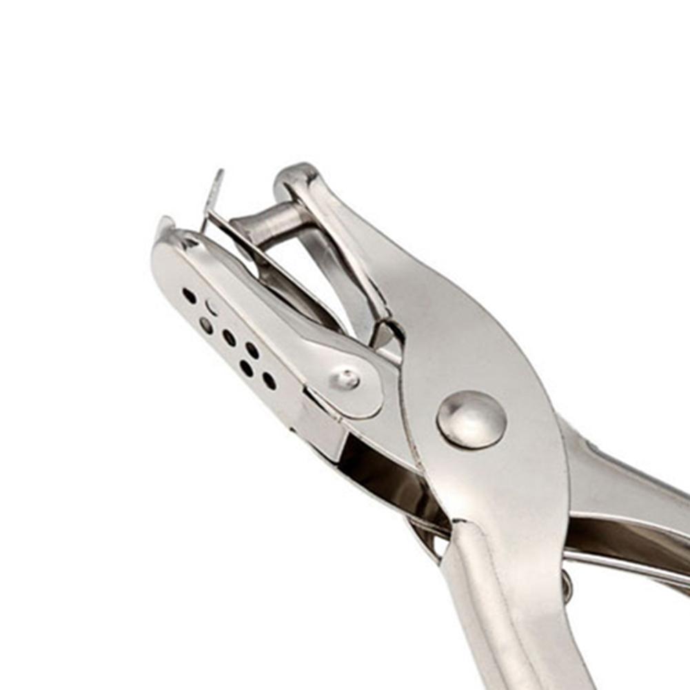 Hand-held Puncher Art Sheet Punch Card Cutting Punch Tool 6MM Convenient Chrome Hole Puncher Office School Supplies