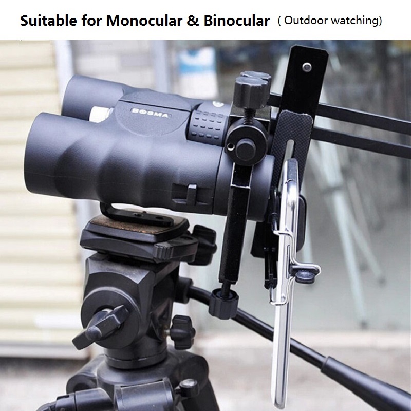 Universal Digital Camera Cell Phone Bracket Support Holder Metal Mount Spotting Scopes Telescope Microscope Monocular Adapter