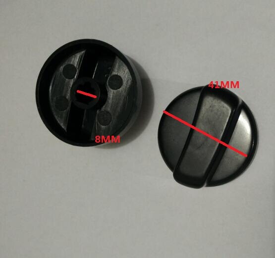 Kookplaat Onderdelen gasbrander knoppen zwart plastic knop 8mm diameter