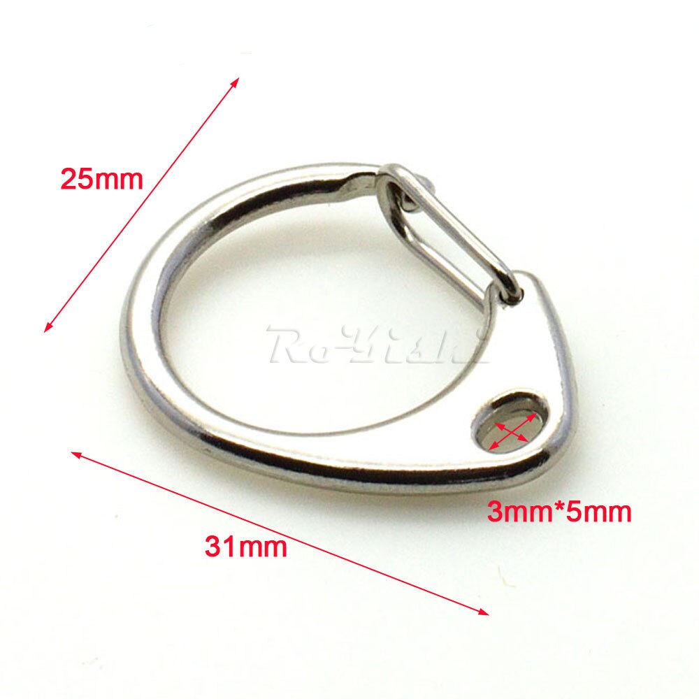 3 stk nøgleringe metal krog nøglering split ring diy gør tilbehør sølv