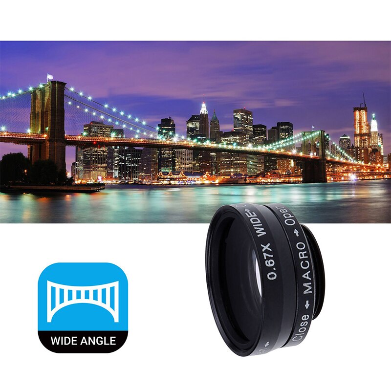 Universele 3 in 1 macro fisheye lens camera mobiele telefoon lenzen fisheye lenzen voor iphone smartphone accessoire