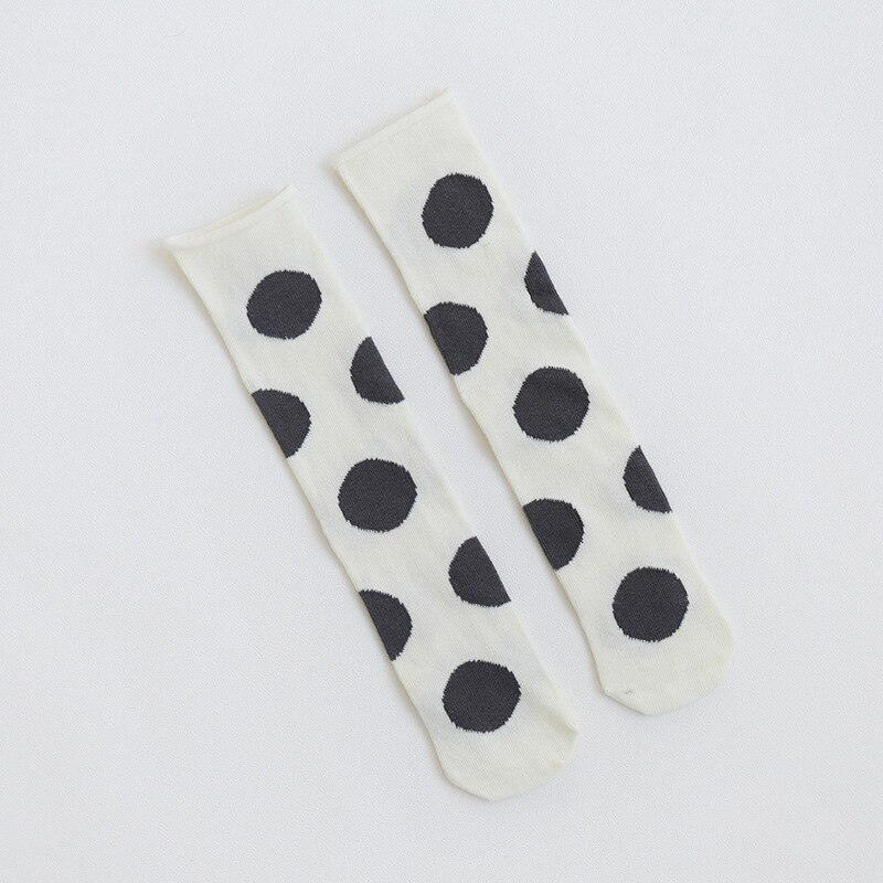 Knee Socks Kids Girls Baby Knee High Socks Children Cotton Baby Girl Long Socks Boys Toddler Dots Socks Leg Warmers: white