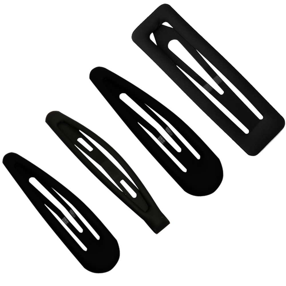 12 pièces/lot pinces à cheveux pour femmes Barrettes à cheveux pince épingles Simple noir couleur pinces à cheveux Snap métal Hairgrip femmes épingle à cheveux outil