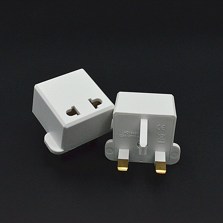10pcs Euro &amp; US 2 Pin To 3 pin UK Traveller Conversion Plug Adaptor For Malaysia
