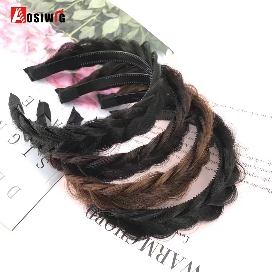 Synthetische Fishbone Geflochtene Stirnband Haar Gürtel Geflochtenes Haarband Böhmischen Stil Frauen Frisur Haarteile Kopfbedeckung Zubehör Bl