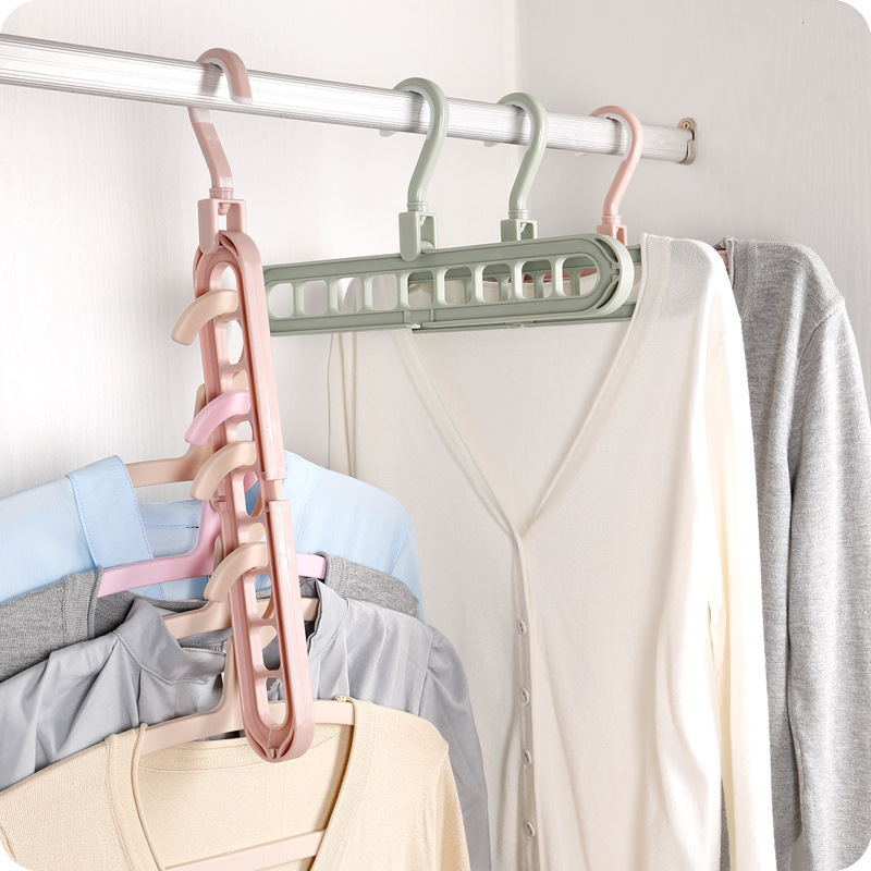 Magic Multi-port Support Hangers Multifunction Plastic Clothes Rack Space Saving Hanger Organizer Drying Hanger Storage Hangers: Default Title
