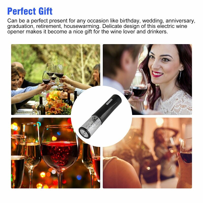 Draagbare wijnaccessoires elektrische automatische wijnflesopener foliesnijder oplaadbare kurkentrekker