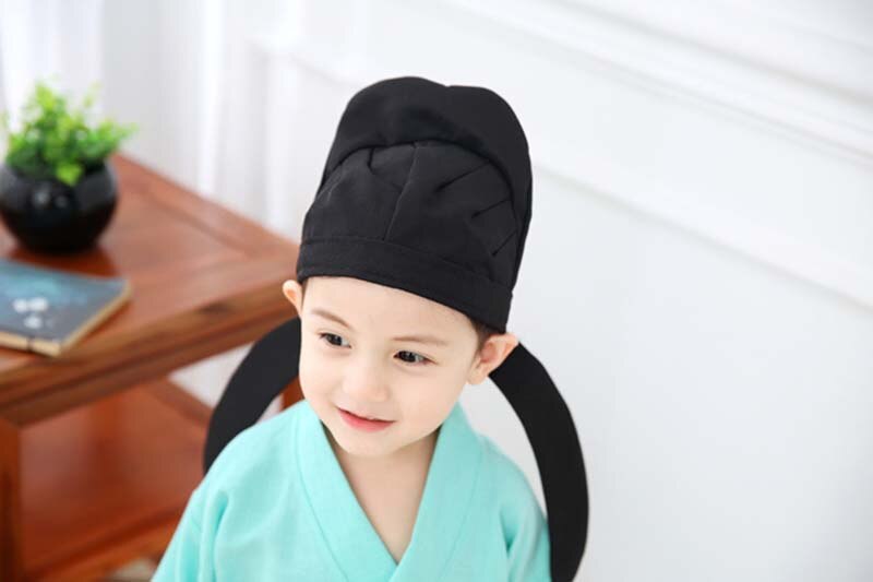 Hanfu Hat Kids&Adult Chinese Ancient Traditional Headdress Hanfu Mingzhi Headdress Fittings Black Hanfu Hat For Kids&Men