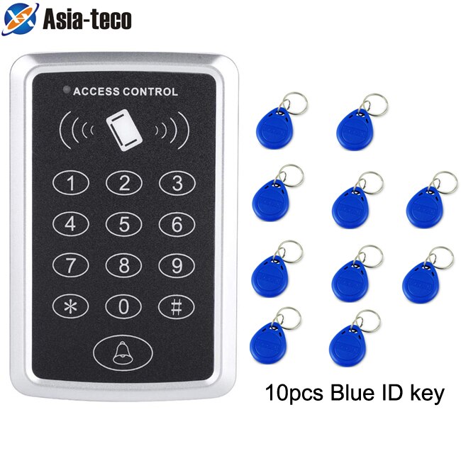 125KHz RFID Access Control Keypad Machine Rainproof Cover EM Card Reader For Door Access Control System Lock: M203 10 Key