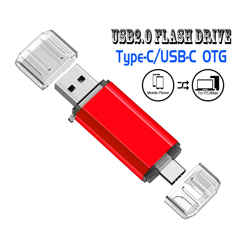 Multifunktionales otg 2 in 1 typ-c usb-Stock 128gb cle usb-Stock 8/16/32/64 gb usb-Stock für telefon: verrotten / 8 gb