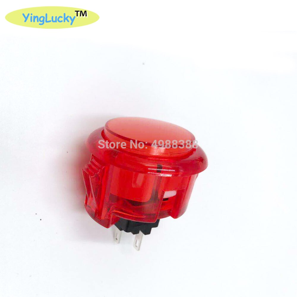 12pcs TAIWA 30mm Arcade transparent push button switch Start button Copy Sanwa OBSF-30 button replacement red/yellow/blue: Red