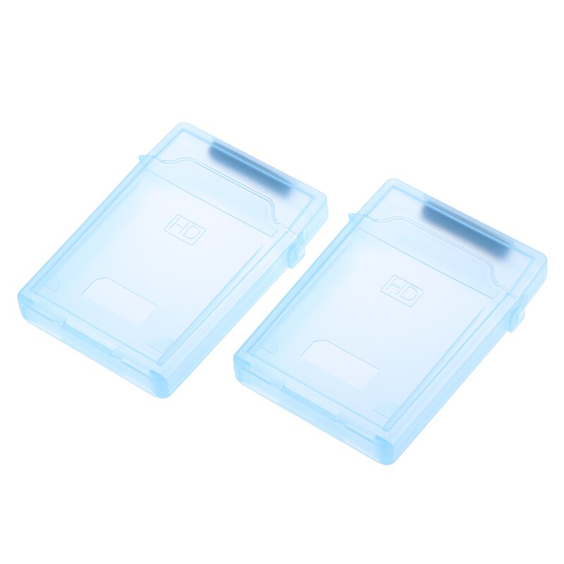 2pcs/set 2.5'' IDE SATA HDD Hard Drive Disk Plastic Storage Box Case Enclosure Cover Dust-proof Non-slip Hard Drive Case Box