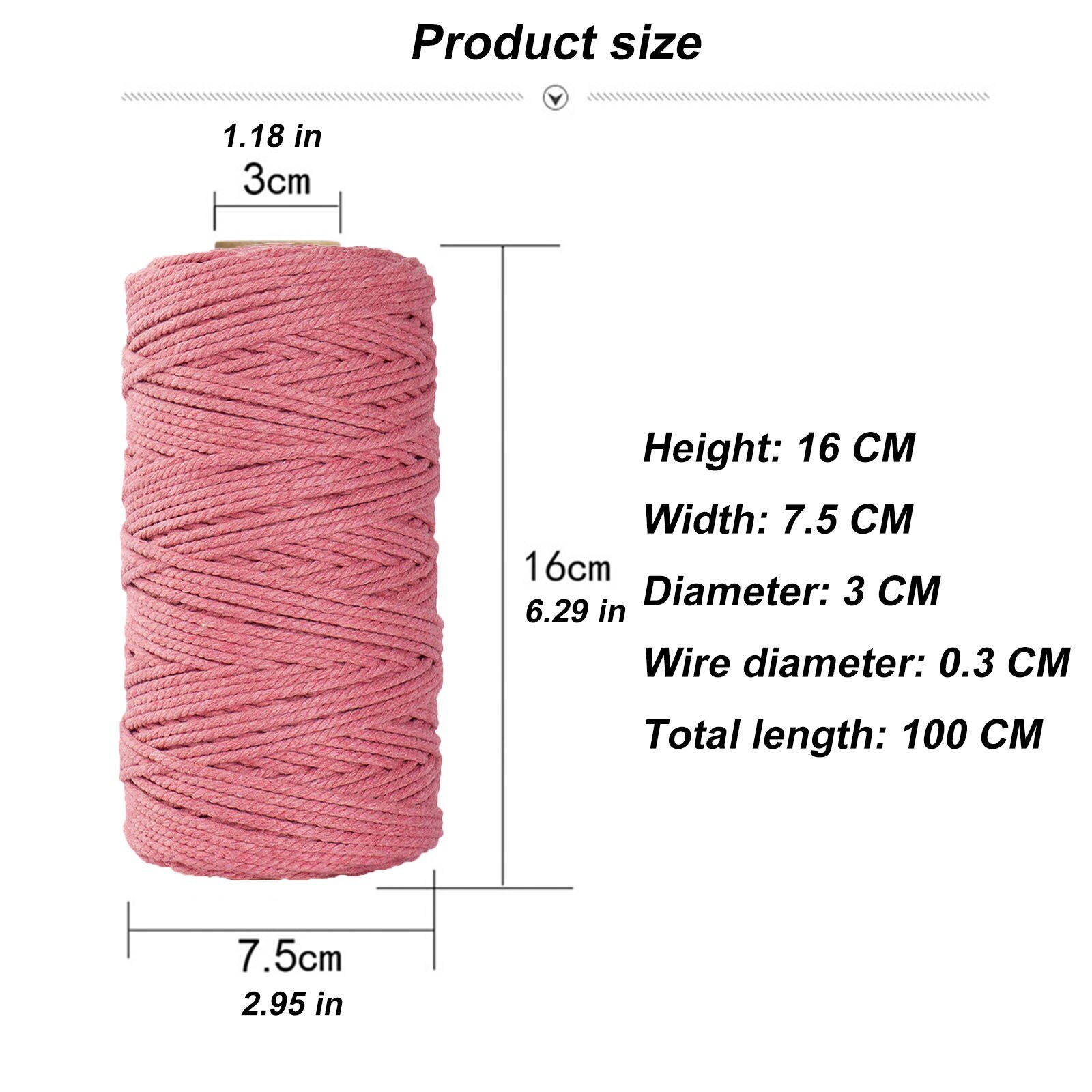 Dyi Macrame Garen 3 Mm X 100 M Decoratieve Warp Katoen Voor Breien Ambachten String Diy Thuis Textiel Bruiloft Decoratieve supply # T2G