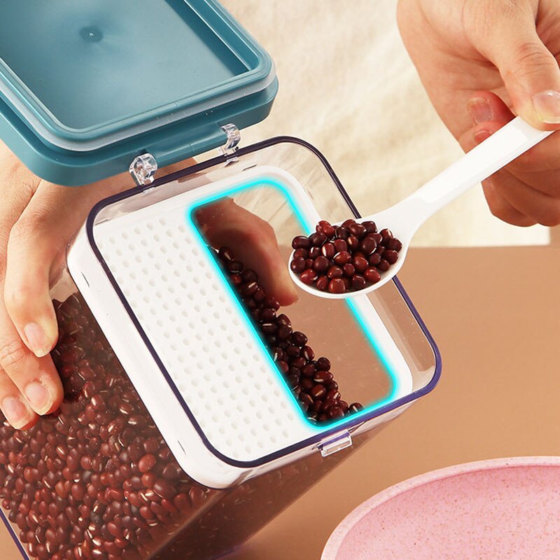 Food Container Plastic Transparent Moisture-Proof Storage Tank Kitchen Refrigerator Fresh-Keeping Box Grain Storage Can