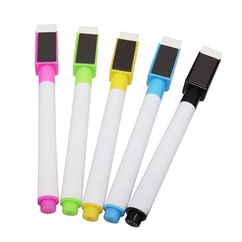 8 Droog Uitwisbare Markers-Whiteboard Markers Met Cap Gemonteerde Gum Whiteboard Markers, lage Geur Fine-Punt Markers
