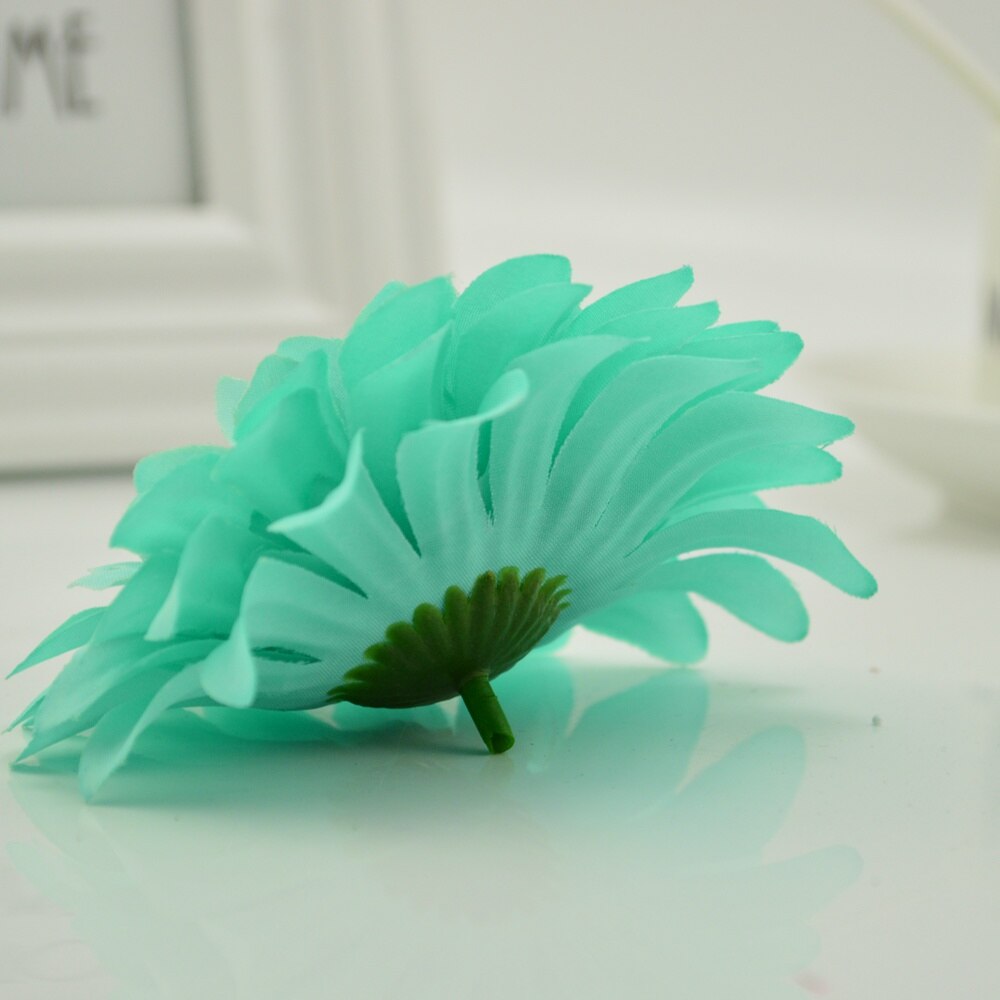 10 stuks kunstbloemen goedkoop voor bruiloften, banketten, huisdecoratie, doe-het-zelf krans, handgemaakte bloemkunst, zijden gerbera, chrysanthemum