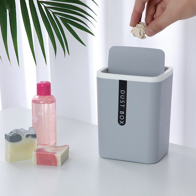 Papelera para escritorio, Mini papelera pequeña para el hogar, mesa, caja de barril, oficina, cesta de almacenamiento para baño, cocina, cubo de basura