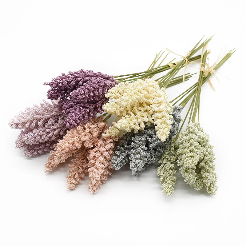 6 pieces lavender artificial flowers home decor wedding decorations christmas scrapbooking diy dining table vases for decoration