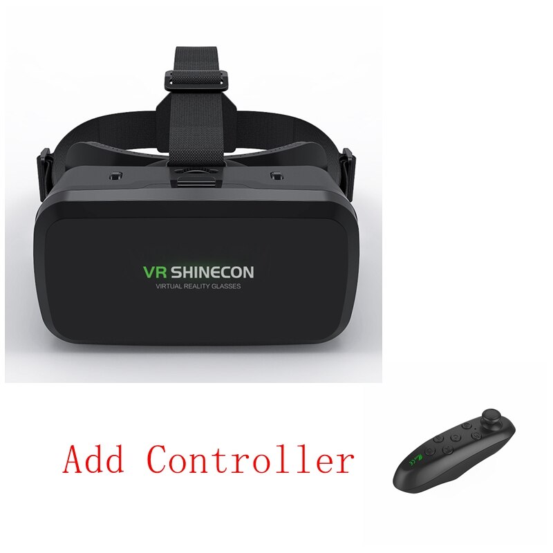 VR realtà virtuale scatola per occhiali 3D per giochi di film casco per cuffie VR per IOS binocolo per Smartphone Android con bilanciere Bluetooth: G06A Add Controller