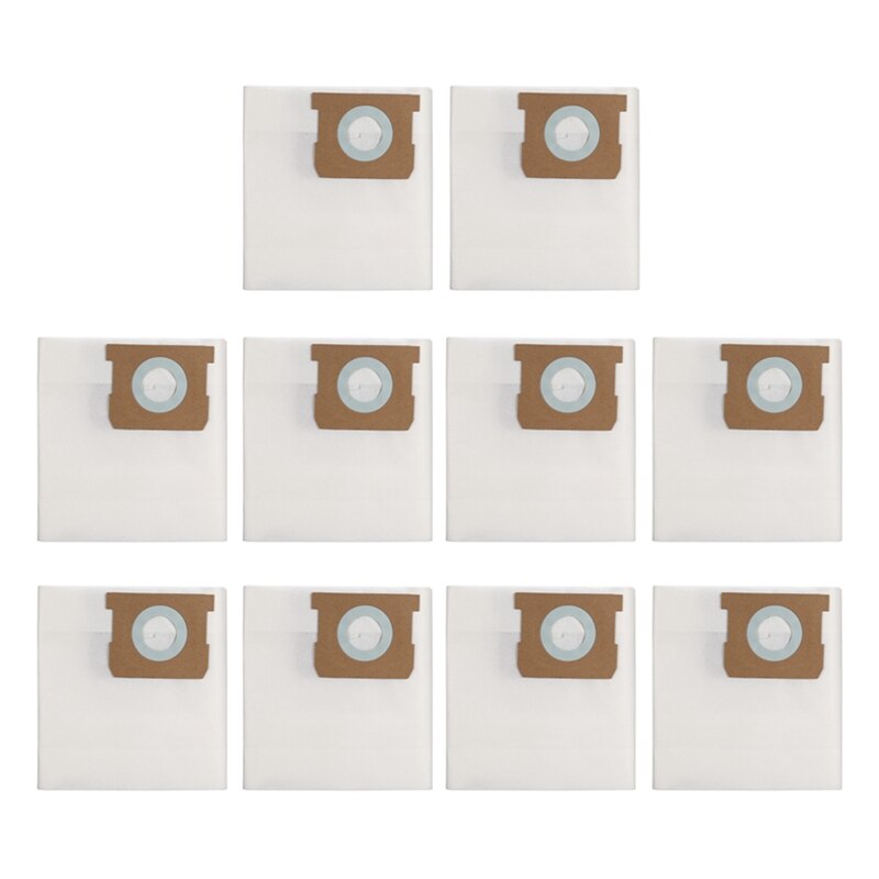 Lot De 10 Sacs à Poussière Pour Aspirateur Kärcher WD2 MV2 WD 2.200 WD 2.250 - Tissu Non Tissé - 21x24 Cm