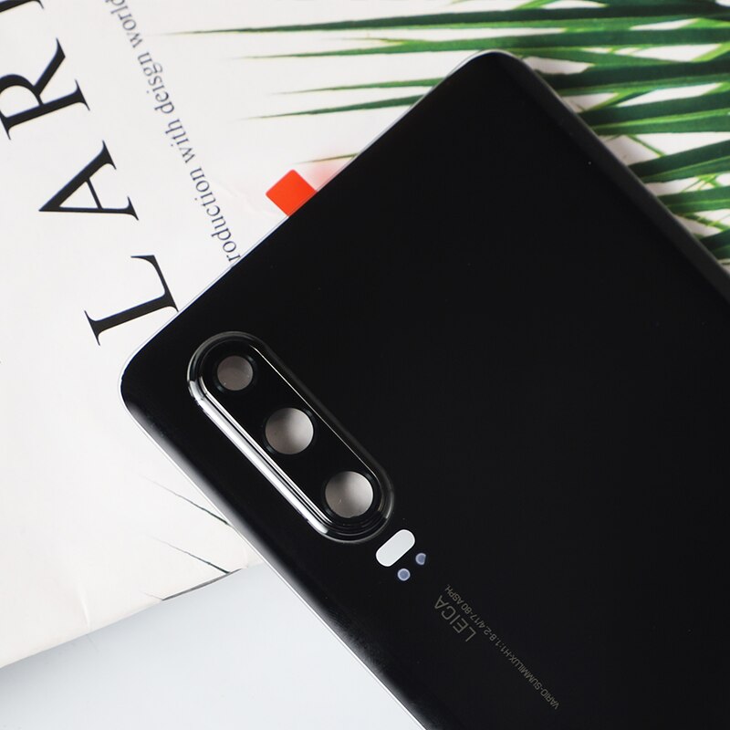 P 30 batterijdeksel voor huawei  p30 originele behuizing glas reparatie achterdeur telefoon achterkant + logo camera lens sticker lijm