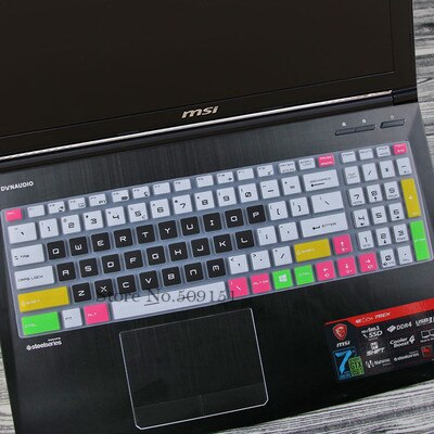 Voor Msi Alpha 15 15.6 ''/Msi Alpha 17 17.3 Inch Gaming Laptop Siliconen Toetsenbord Cover Skin Protector Film stofdicht: Color 1