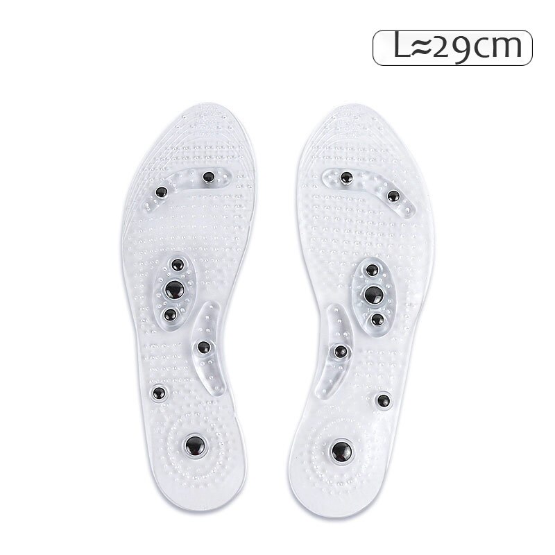 Magnetische Therapie Einlegesohlen 8 Stück Magnet Massage Gesundheit Schuhe Pad Männer Frauen Entspannung Fuß Pflege Komfort Sohlen: L-transparent