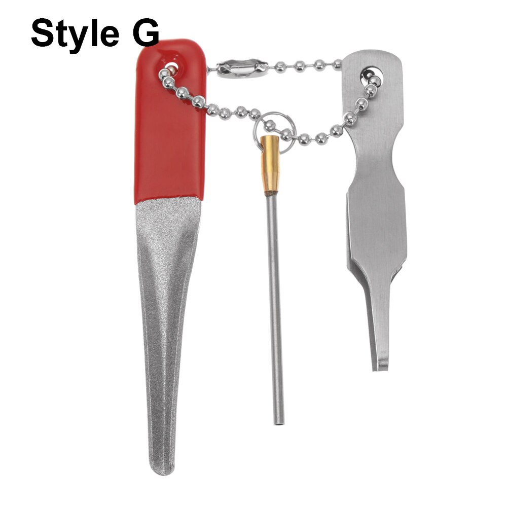 1 Set Fishing Quick Knot Tying Tool Fast Hook Nail Knotter Line Cutter Clipper Nipper Hook Sharpener Fly Fishing Tackle Gear: Style G