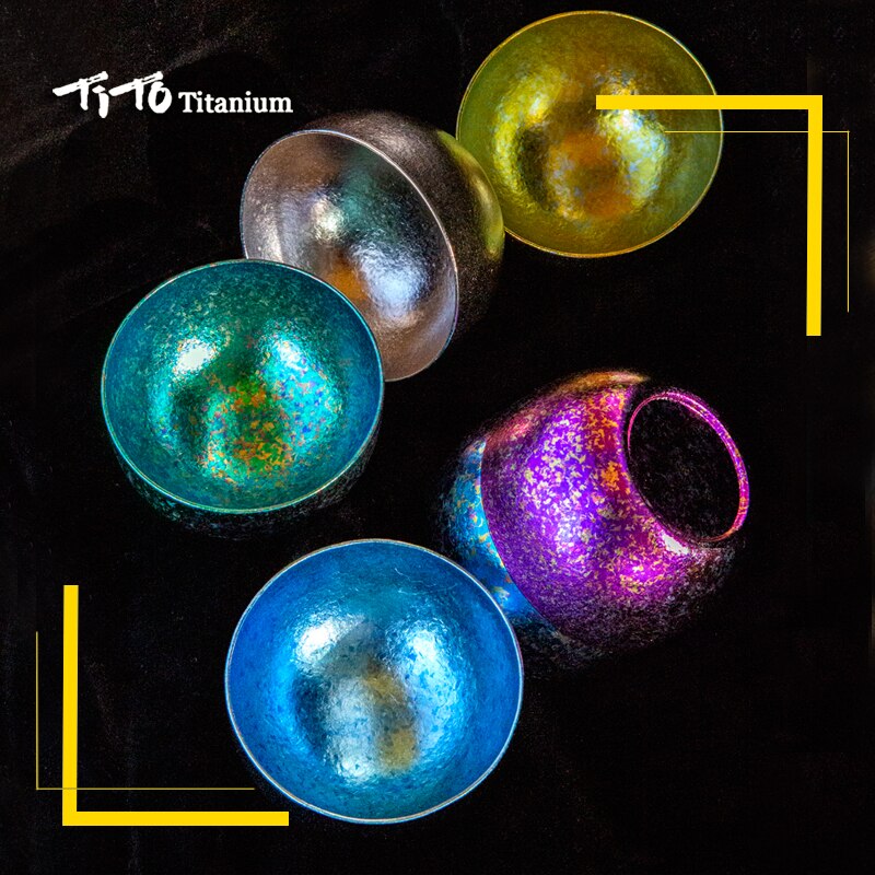 Tito Pure Titanium Thee Cup Titanium Legering Thee Kom Titanium Wijn Cup Dubbele Titanium Cup Titanium Water Cup