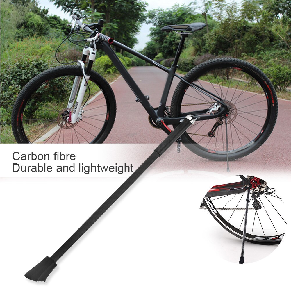 in Fibra di carbonio Cavalletto per montagna bicicletta Bici Leggera di Sostegno Del Piede della Gamba cremagliera bicicletta Calcio Parcheggio puntello Piede Laterale Del Basamento di Sostegno
