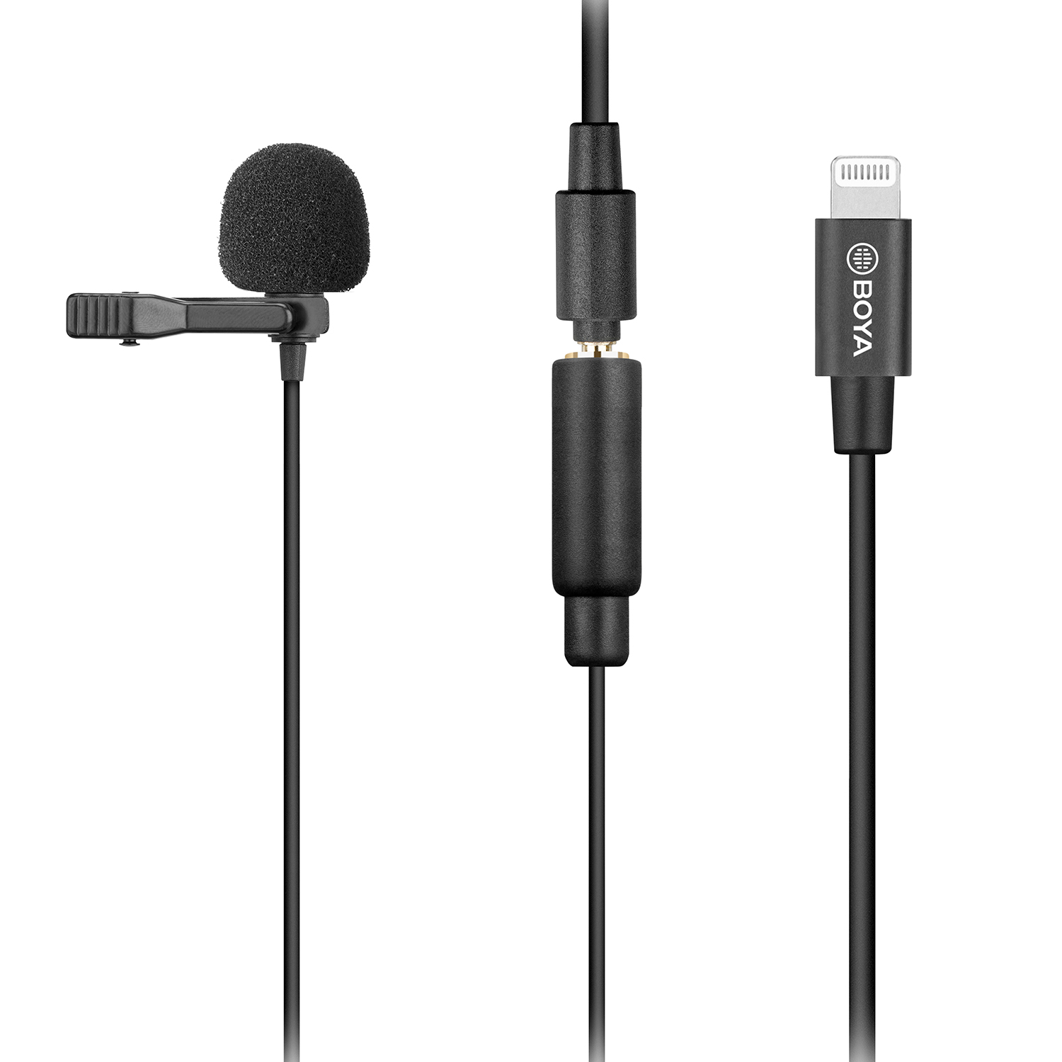 Boya BY-M2/M2D Dual Revers Lavalier Microfoon Met Schuim Voorruit Voor Apple Iphone 11 8 X Smartphones Ipad Ipod ios 8.0 Apparaten: BY-M2