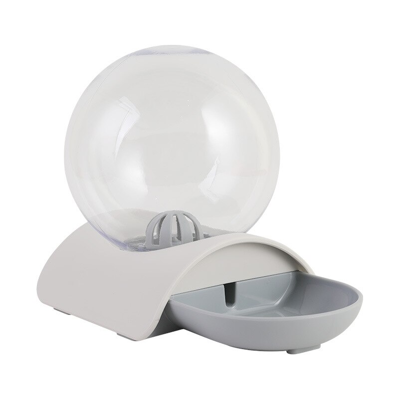 Fontaine à bulles automatique 2,8 l pour chat, bol à boire pour animaux de compagnie, grand abreuvoir pour chat, sans électricité: GRIS