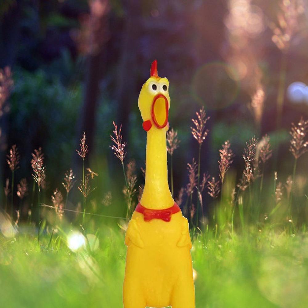 Filet rouge Section trompette hurlant poulet chien jouet criant poulet ventilation crachat criant poulet enfants jouets