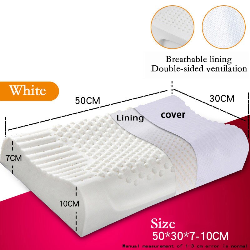 Oreiller Cervical en Latex naturel oreillers de literie oreillers de couchage soins de santé oreiller orthopédique coussin de Massage Cervical libération de douleur: small