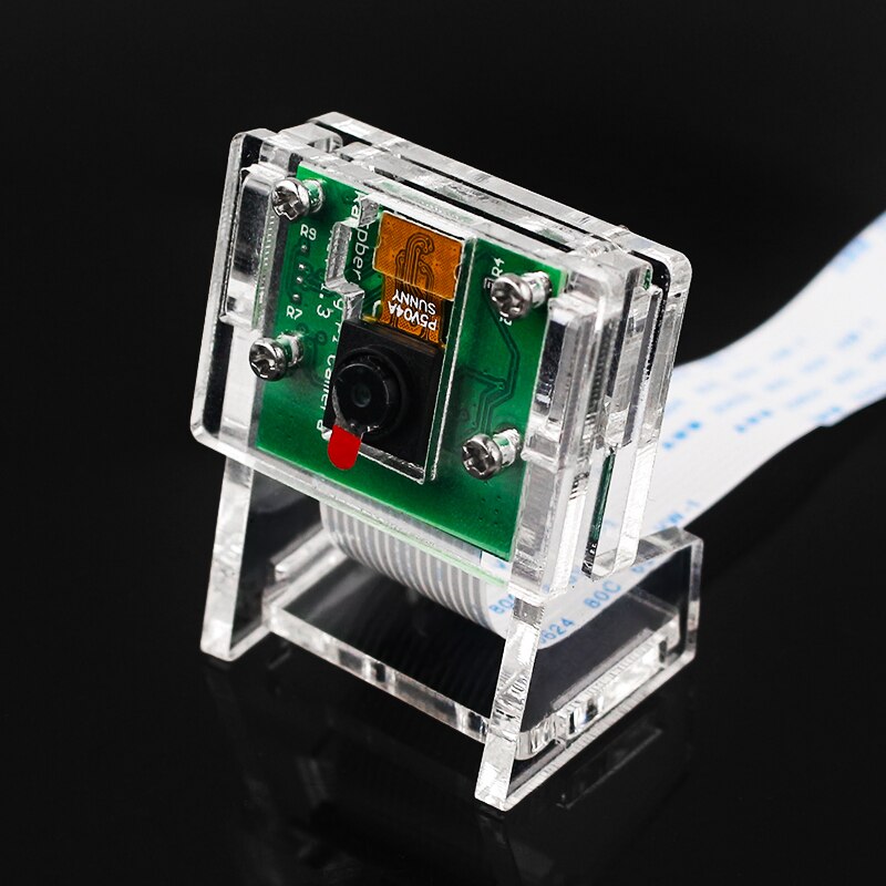 Novo suporte de acrílico caso transparente para raspberry pi 3 ov5647 mini webcam/para raspberry pi câmera oficial