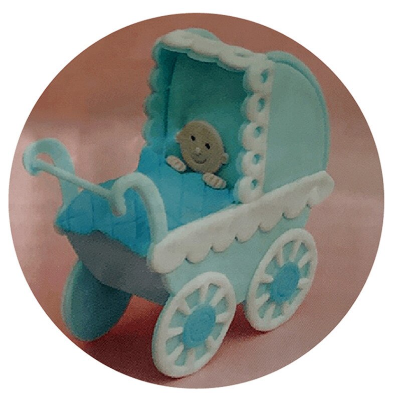Neue Kunststoff Kinderwagen Keks Schneider Cookie Cutter einstellen Baby Geburtstag Dusche Kuchen bilden Küche Backen Gebäck Werkzeuge