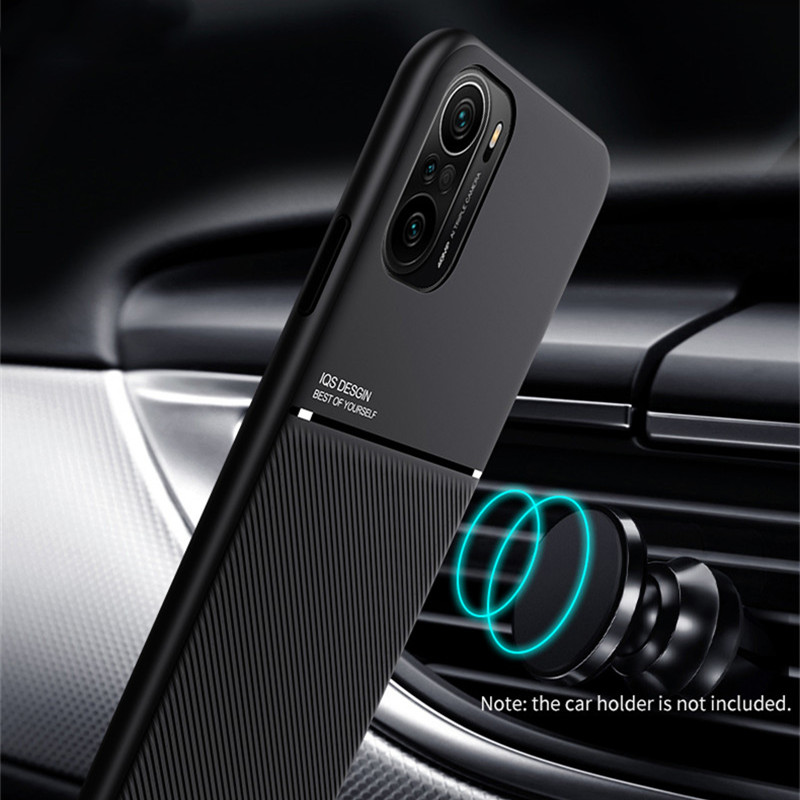 Luxe Lederen Telefoon Case Voor Xiaomi Mi Poco F3 F3 GT Magnetische Plaat Autohouder Achterkant Voor Mi Pocophone X3 NFC M3 M2 F2 Pro