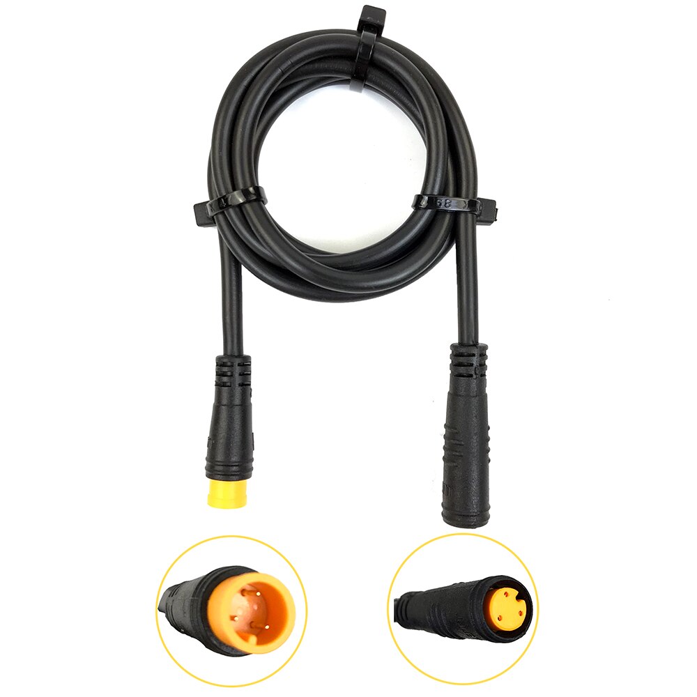 RICETOO Julet 2/3/4/5 Pin Conversion Line Waterproof Extension Cable Wire for Throttle Display Ebrake Light Ebike Parts: 3 Pin Male-Female