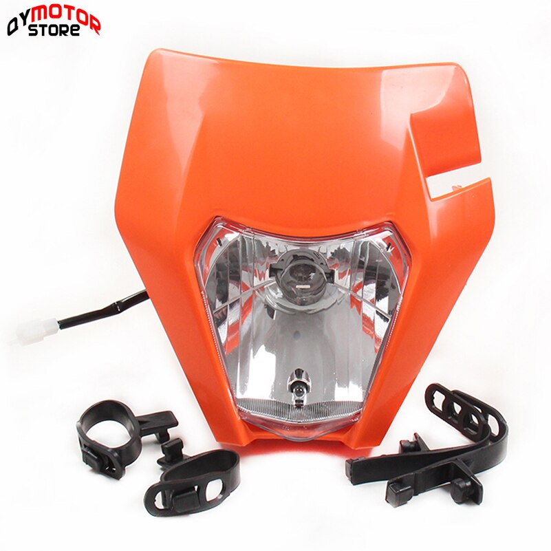 Motorrad Scheinwerfer Scheinwerfer Kopf Licht Lampe Für KTM EXC SX SXS EXCF XCW 65 125 150 200 250 300 350 450 500 525: Orange