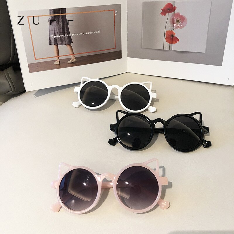 ZUEE-gafas de sol clásicas para niños y niñas, bonitas gafas de sol con dibujos de animales, alas de flores, protección para exteriores