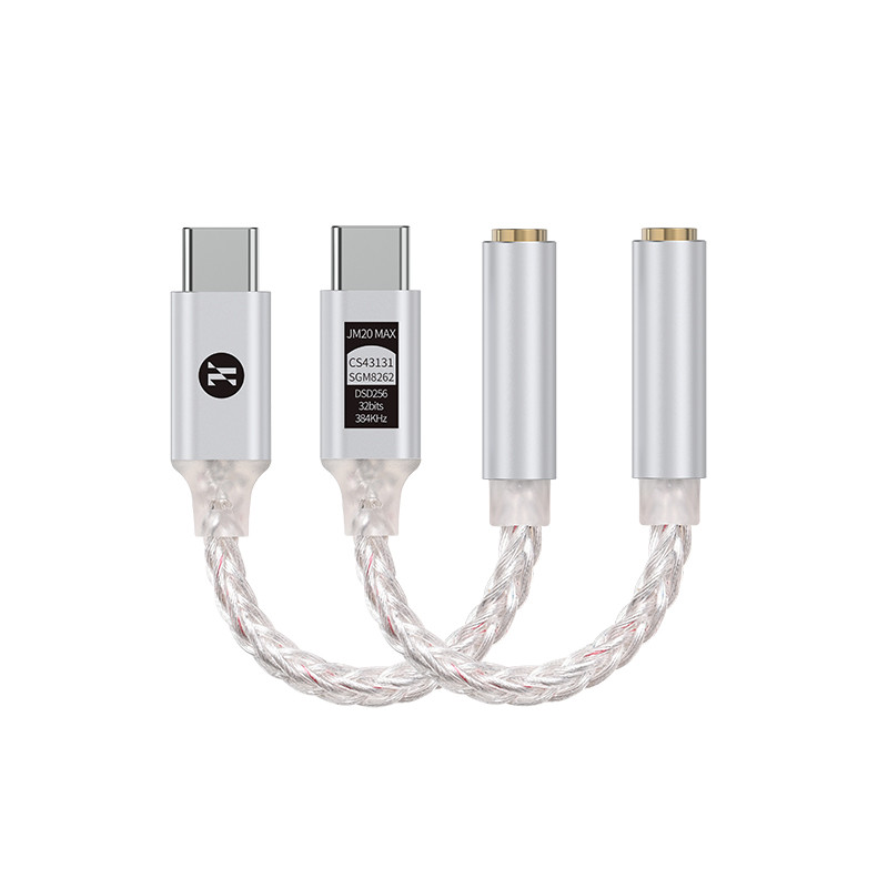 Jcally Jm20 Max Dac Type C Naar 3.5Mm Adapter Dongle Cs43131 + Sgm8262 Chipversterker Usb C Voor 3.5Mm Oortelefoon Hoofdtelefoon: Default Title