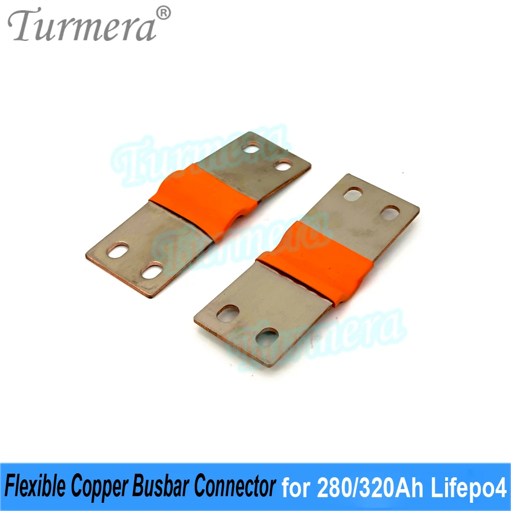 Turmera 12V 24V 48V Lifepo4 Batterie flexibel Sammelschiene Kupfer Verbindungsloch zu See 80mm 2mm 400A Pro 280Ah 320Ah Lifepo4