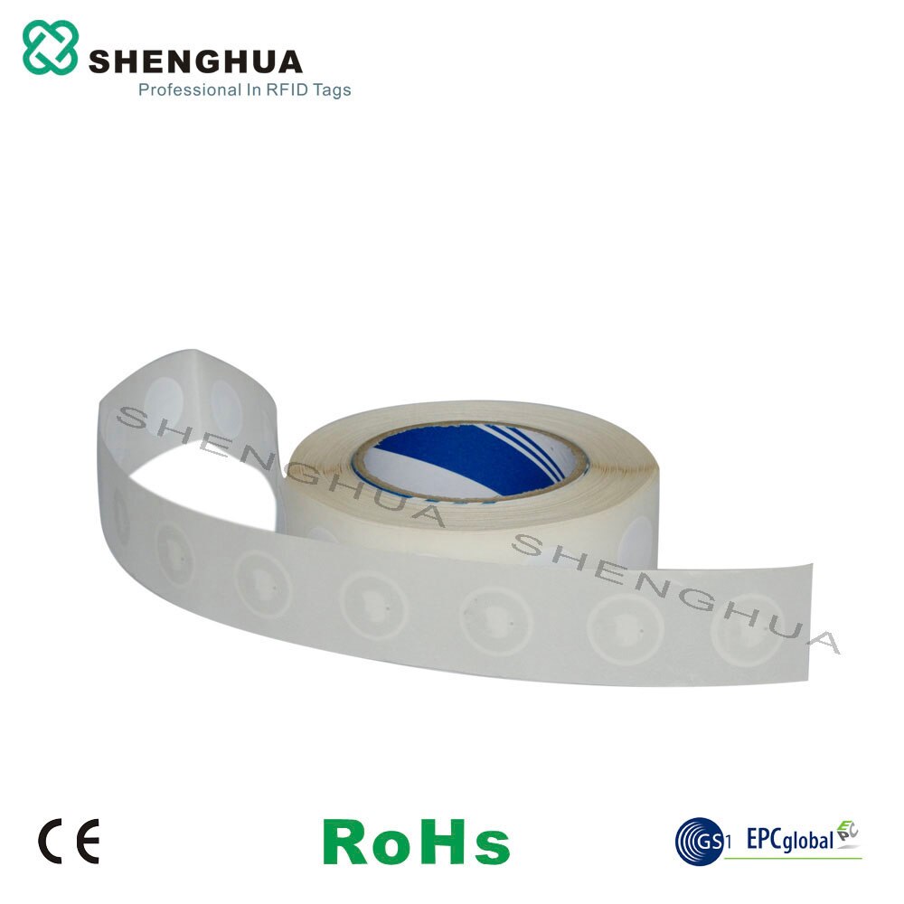 10 teile/paket ISO14443A 13,56 Mhz HF RFID Tag NFC Label Aufkleber NFC Nasse Einlage Runde NFC Tag Dia25mm