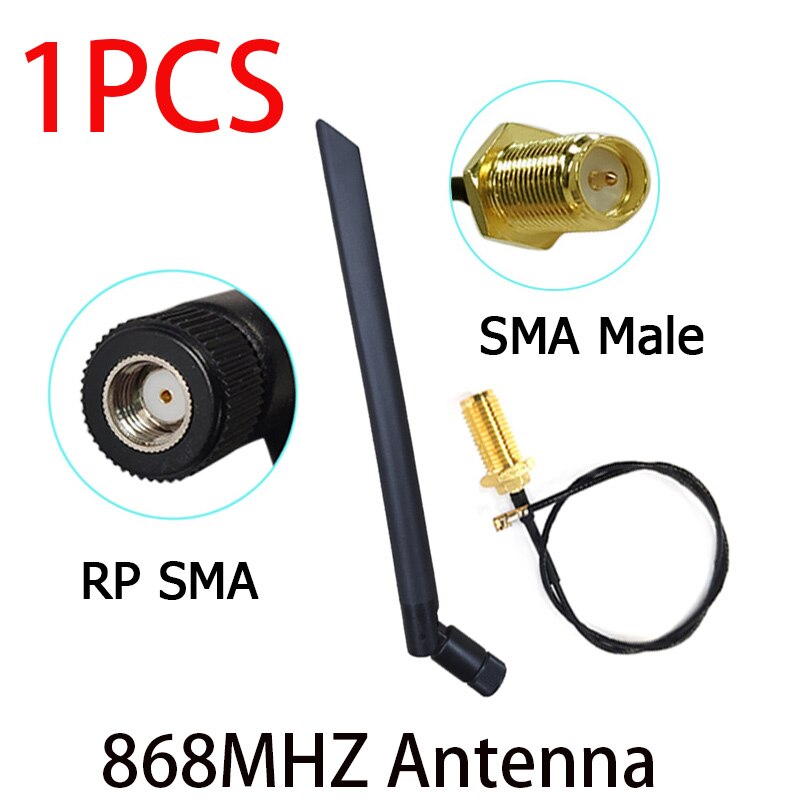 868MHz 915MHz Antenna lora pbx antena 5dbi RP-SMA Connector GSM 915 MHz 868 IOT antena antenne 21cm SMA Male /u.FL Pigtail Cable: 1PCS FC