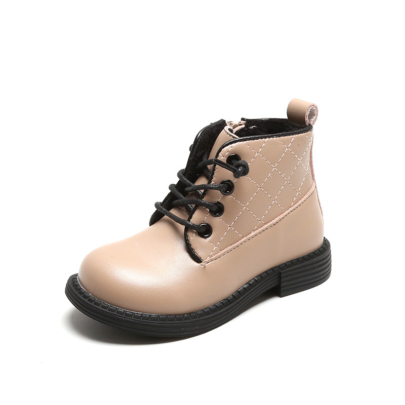 Botas de estilo Martin para niños y niñas, botines de cuero con único y sólido, coreana, uniforme del Reino Unido, Invierno