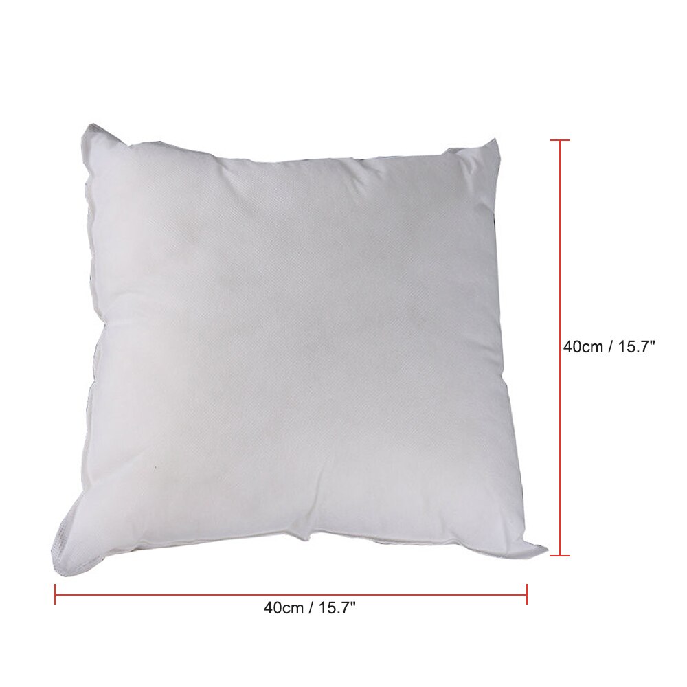 Oreiller carré, blanc, 40x40, 45x45, avec remplissage, pour canapé-lit