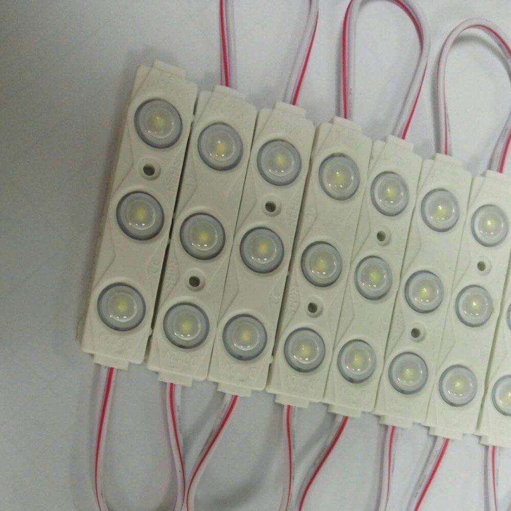 Neue Ultra helligkeit 200 stücke/viel 2835 3LED Injektion LED modul, 12V, 1,5 w, mit objektiv, Wasserdichte IP65, Aluminium substrat LED-modul