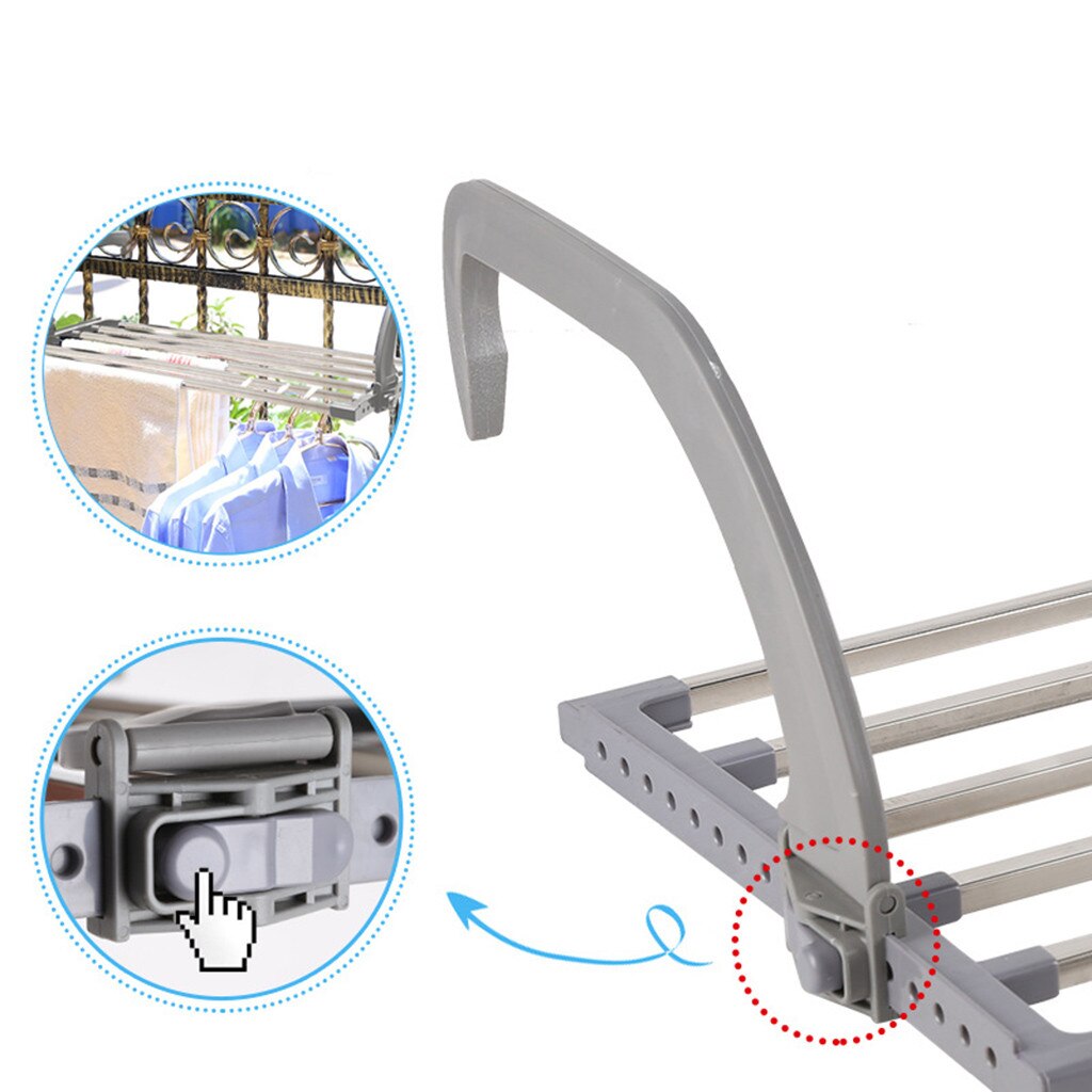 Foldable Clothes Hanger Clothes Drying Rack Multifunction Storage Holder hanging Laundry Drying Rack for clothing and towel