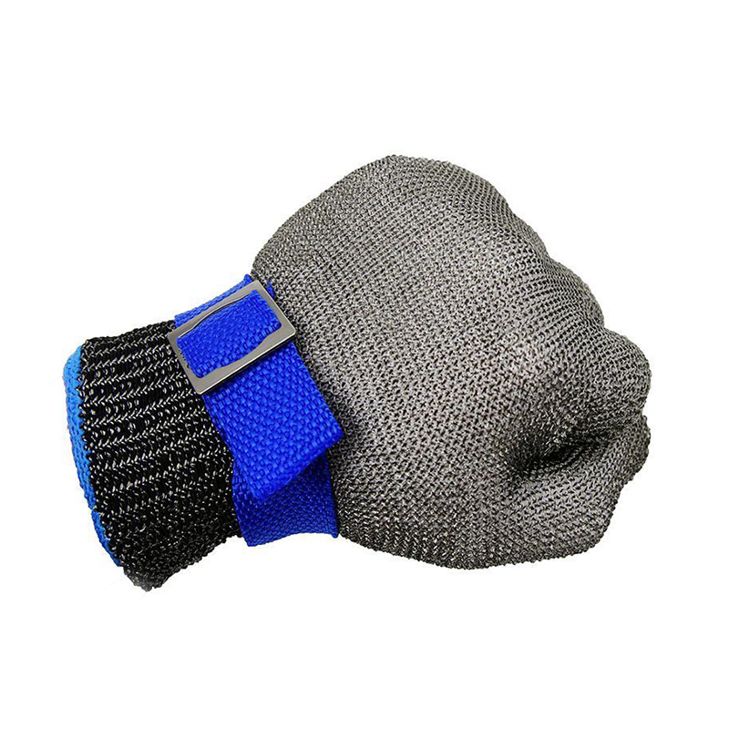 Guante de seguridad de 23,5 cm/24,5 cm/25,5 cm, guantes de carnicero de malla metálica de acero inoxidable a prueba de golpes WWO66